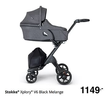 Promoties Stokke xplory v6 black melange - Stokke - Geldig van 19/07/2020 tot 25/07/2020 bij Baby & Tiener Megastore