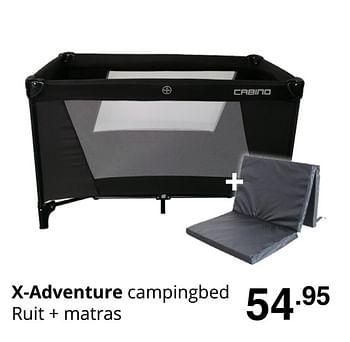 Promoties X-adventure campingbed - Xadventure - Geldig van 19/07/2020 tot 25/07/2020 bij Baby & Tiener Megastore