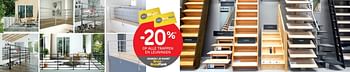 Promoties -20% op alle trappen en leuningen - Huismerk - BricoPlanit - Geldig van 29/07/2020 tot 10/08/2020 bij BricoPlanit
