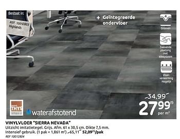 Promoties Vinylvloer sierra nevada - Group Thys - Geldig van 29/07/2020 tot 10/08/2020 bij BricoPlanit