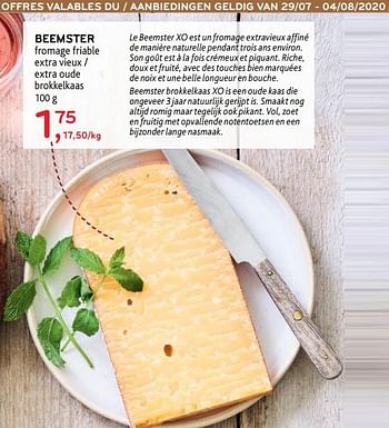 Promotions Beemster fromage friable extra vieux - Beemster - Valide de 29/07/2020 à 04/08/2020 chez Alvo