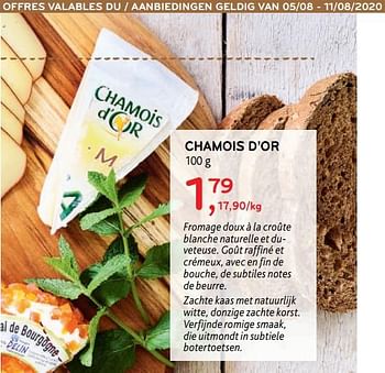 Promotions Chamois d`or - Chamois d'or - Valide de 05/08/2020 à 11/08/2020 chez Alvo