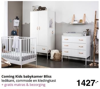 Promoties Coming kids babykamer bliss - Coming Kids - Geldig van 19/07/2020 tot 25/07/2020 bij Baby & Tiener Megastore