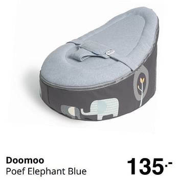 Promotions Doomoo poef elephant blue - Doomoo - Valide de 19/07/2020 à 25/07/2020 chez Baby & Tiener Megastore