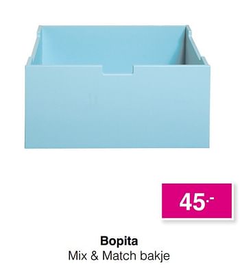 Promoties Bopita mix + match bakje - Bopita - Geldig van 19/07/2020 tot 25/07/2020 bij Baby & Tiener Megastore