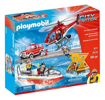 Promoties PLAYMOBIL City Action 9319 Mission de secours des pompiers - Playmobil - Geldig van 01/08/2020 tot 31/08/2020 bij ColliShop