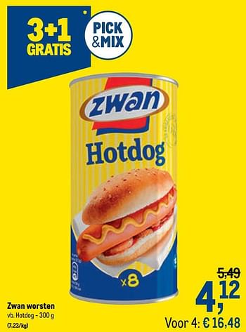Promoties Zwan worsten hotdog - Zwan - Geldig van 29/07/2020 tot 11/08/2020 bij Makro
