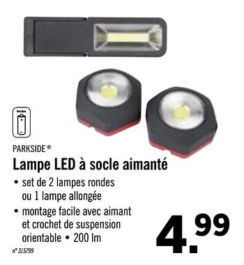 LIVARNO® Lampe LED à socle aimanté