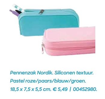 Promoties Pennenzak nordik. siliconen textuur. pastel roze-paars-blauw-groen - Nordik - Geldig van 22/07/2020 tot 29/09/2020 bij Ava