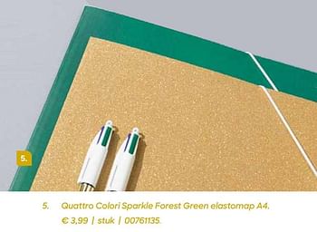 Promotions Quattro colori sparkle forest green elastomap a4 - Quattro Colori - Valide de 22/07/2020 à 29/09/2020 chez Ava