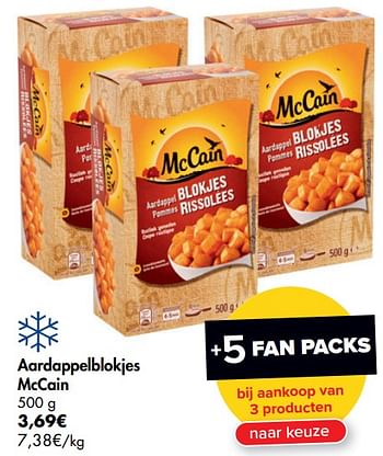 Promoties Aardappelblokjes mccain - Mc Cain - Geldig van 22/07/2020 tot 03/08/2020 bij Carrefour