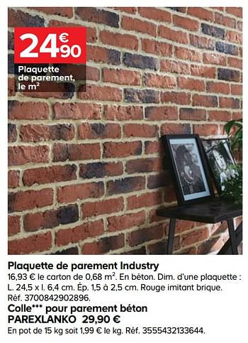 Promotions Plaquette de parement industry - Produit Maison - Castorama - Valide de 08/07/2020 à 27/07/2020 chez Castorama