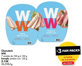 Promoties Charcuterie ww jambon cuit - Weight Watchers - Geldig van 22/07/2020 tot 03/08/2020 bij Carrefour