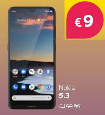 Promotions Nokia 5.3 - Nokia - Valide de 18/07/2020 à 31/07/2020 chez Proximus