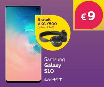 Promotions Samsung galaxy s10 - Samsung - Valide de 18/07/2020 à 31/07/2020 chez Proximus