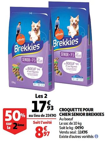 Promotion Auchan Ronq Croquette Pour Chien Senior Brekkies Brekkies Animaux Accessoires Valide Jusqua 4 Promobutler