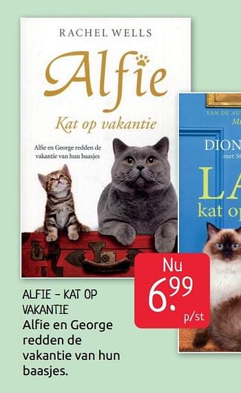 Promotions Alfie - kat op vakantie - Produit Maison - Boekenvoordeel - Valide de 24/07/2020 à 31/07/2020 chez BoekenVoordeel