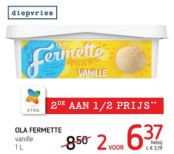 Spar Colruytgroup Promotie Ola Fermette Vanille Ola Diepvries Geldig Tot 12 08 Promobutler