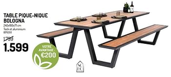 Promoties Table pique-nique bologna - Huismerk - Oh'Green - Geldig van 01/04/2020 tot 30/06/2020 bij Oh'Green