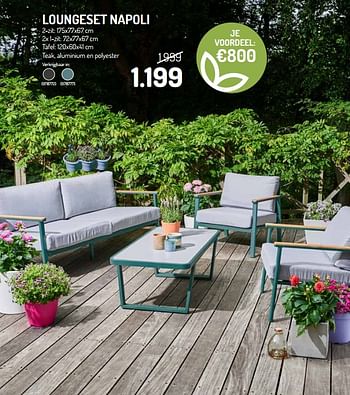 Promoties Loungeset napoli - Huismerk - Oh'Green - Geldig van 01/04/2020 tot 30/06/2020 bij Oh'Green