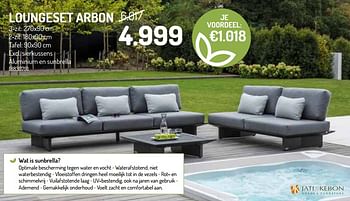 Promoties Loungeset arbon - Jati&Kebon Garden Furniture - Geldig van 01/04/2020 tot 30/06/2020 bij Oh'Green