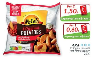 Promoties Mccain l`original potatoes met zachte kruiden - Mc Cain - Geldig van 01/08/2020 tot 31/08/2020 bij Intermarche