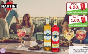 Promoties Martini aperitief zonder alcohol floreale of vibrante - Martini - Geldig van 01/08/2020 tot 31/08/2020 bij Intermarche