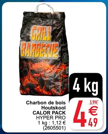 Promotions Charbon de bois houtskool calor pack hyper pro - Calor Pack - Valide de 28/07/2020 à 10/08/2020 chez Cora