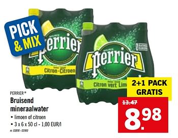 Promoties Bruisend mineraalwater - Perrier - Geldig van 03/08/2020 tot 08/08/2020 bij Lidl