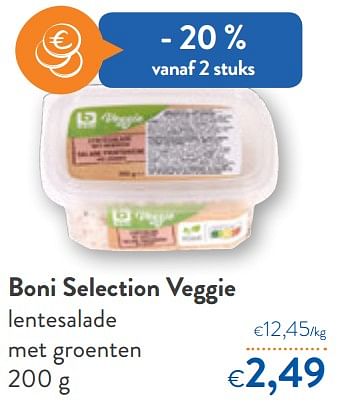 Promotions Boni selection veggie lentesalade met groenten - Boni - Valide de 29/07/2020 à 11/08/2020 chez OKay