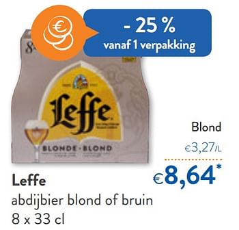 Promoties Leffe abdijbier blond - Leffe - Geldig van 29/07/2020 tot 11/08/2020 bij OKay