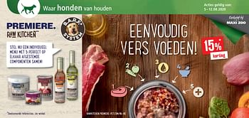 Promotions 15% korting eenvoudig vers voeden - Produit maison - Maxi Zoo - Valide de 05/08/2020 à 12/08/2020 chez Maxi Zoo