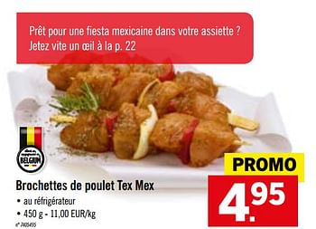 Promotions Brochettes de poulet tex mex - Produit maison - Lidl - Valide de 03/08/2020 à 08/08/2020 chez Lidl