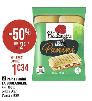 Pains Panini - La Boulangère