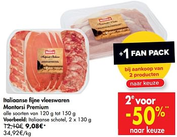Promoties Italiaanse fijne vleeswaren montorsi premium italiaanse schotel - Montorsi - Geldig van 29/07/2020 tot 10/08/2020 bij Carrefour