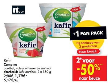 Promoties Kefir campina kefir aardbei - Campina - Geldig van 29/07/2020 tot 10/08/2020 bij Carrefour