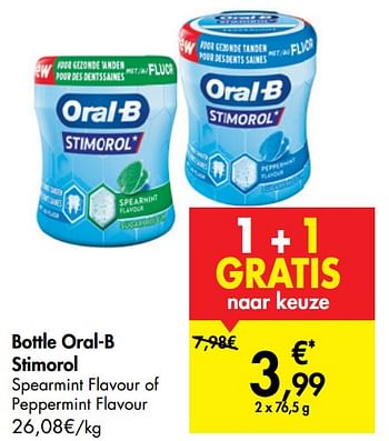 Promoties Bottle oral-b stimorol - Oral-B - Geldig van 29/07/2020 tot 10/08/2020 bij Carrefour