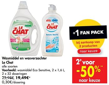 Carrefour Promotie Wasmiddel En Wasverzachter Le Chat Wasmiddel Eco Sensitive Le Chat Huishouden Geldig Tot 10 08 Promobutler