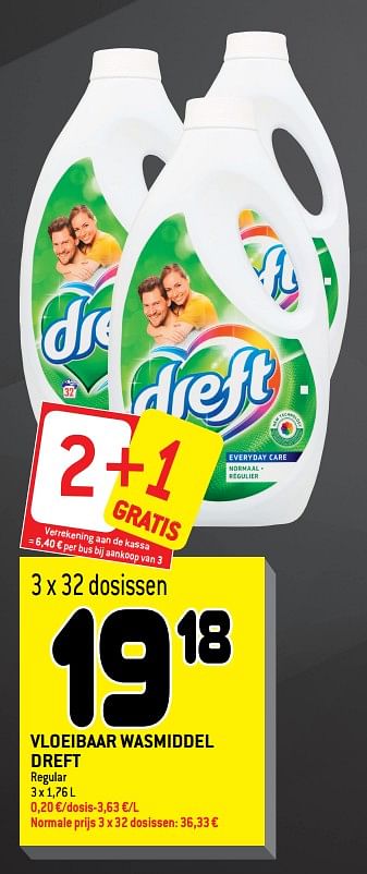 Promoties Vloeibaar wasmiddel dreft - Dreft - Geldig van 29/07/2020 tot 11/08/2020 bij Match