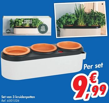 Promoties Set van 3 kruidenpotten - Huismerk - Carrefour  - Geldig van 29/07/2020 tot 03/08/2020 bij Carrefour