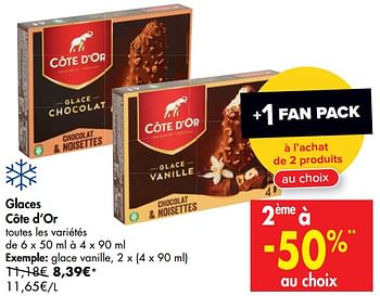 Promotions Glaces côte d`or glace vanille - Cote D'Or - Valide de 29/07/2020 à 10/08/2020 chez Carrefour