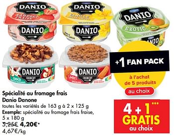 Promotions Spécialité au fromage frais danio danone spécialité au fromage frais fraise - Danone - Valide de 29/07/2020 à 10/08/2020 chez Carrefour