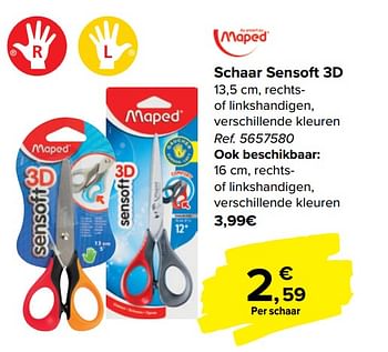 Promoties Schaar sensoft 3d - Maped - Geldig van 29/07/2020 tot 07/09/2020 bij Carrefour
