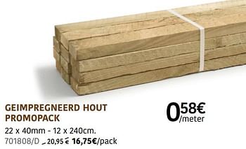 Promotions Geimpregneerd hout promopack - Jéwé - Valide de 09/07/2020 à 16/08/2020 chez HandyHome