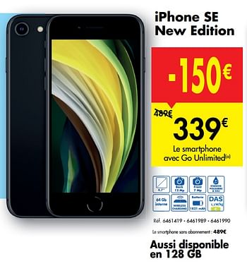 Promoties Apple iphone se 64 gb edition 2020 - Apple - Geldig van 29/07/2020 tot 07/09/2020 bij Carrefour
