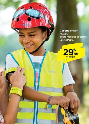 Promotions Casque enfant - Produit maison - Carrefour  - Valide de 29/07/2020 à 07/09/2020 chez Carrefour