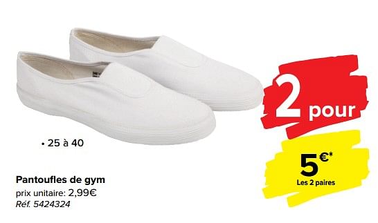 Chausson de gym carrefour new arrivals