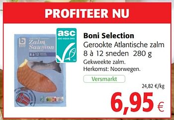 Promoties Boni selection gerookte atlantische zalm - Boni - Geldig van 29/07/2020 tot 11/08/2020 bij Colruyt