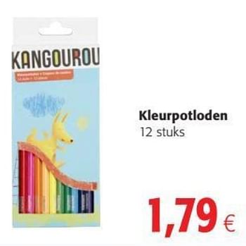 Promoties Kleurpotloden 12 stuks - Kangourou - Geldig van 29/07/2020 tot 11/08/2020 bij Colruyt
