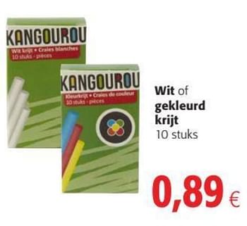 Promotions Wit of gekleurd krijt - Kangourou - Valide de 29/07/2020 à 11/08/2020 chez Colruyt
